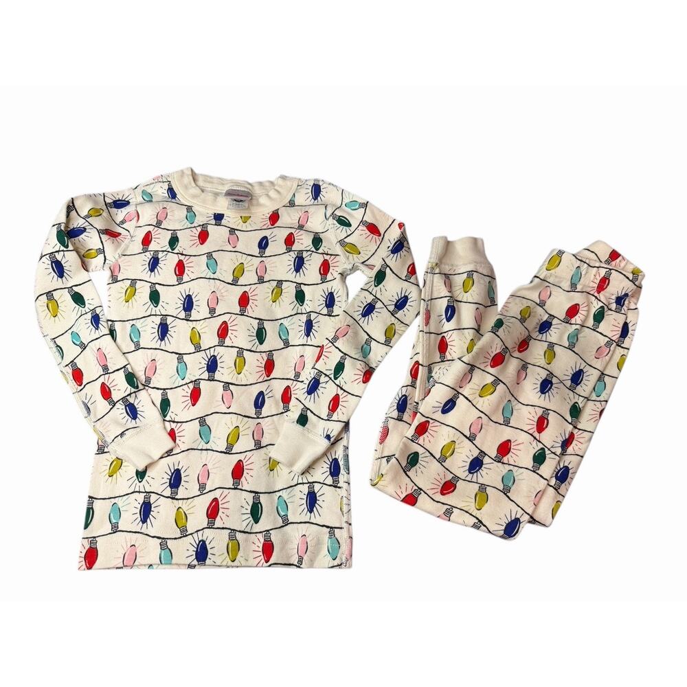 Hanna Andersson Pajamas Size 5 Or 110 CM Christmas Holiday Lights Organic PJs